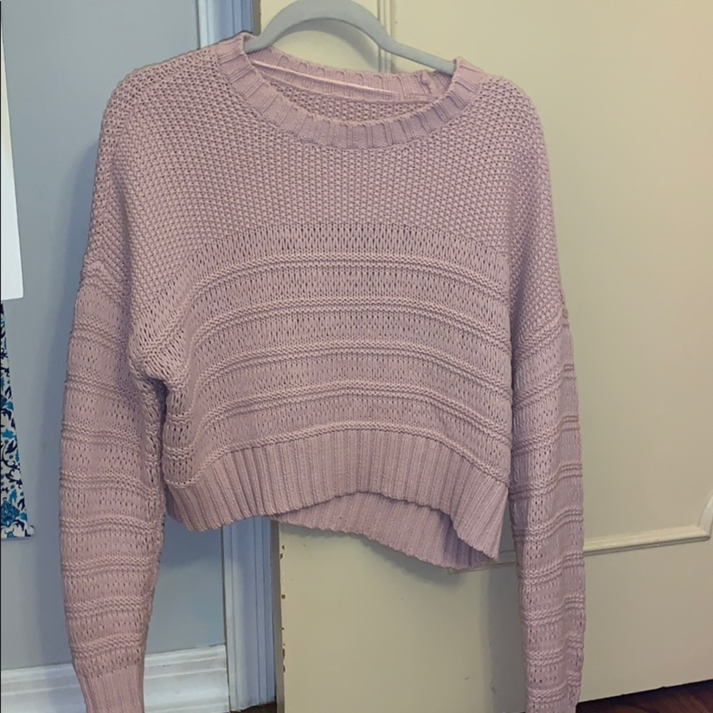 Pink cropped sweater
